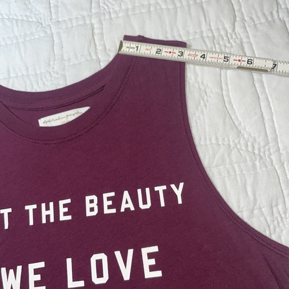 Spiritual Gangster Maroon Soft Tank Top M Beauty Quote Sleeveless Workout Tee - Picture 7 of 8